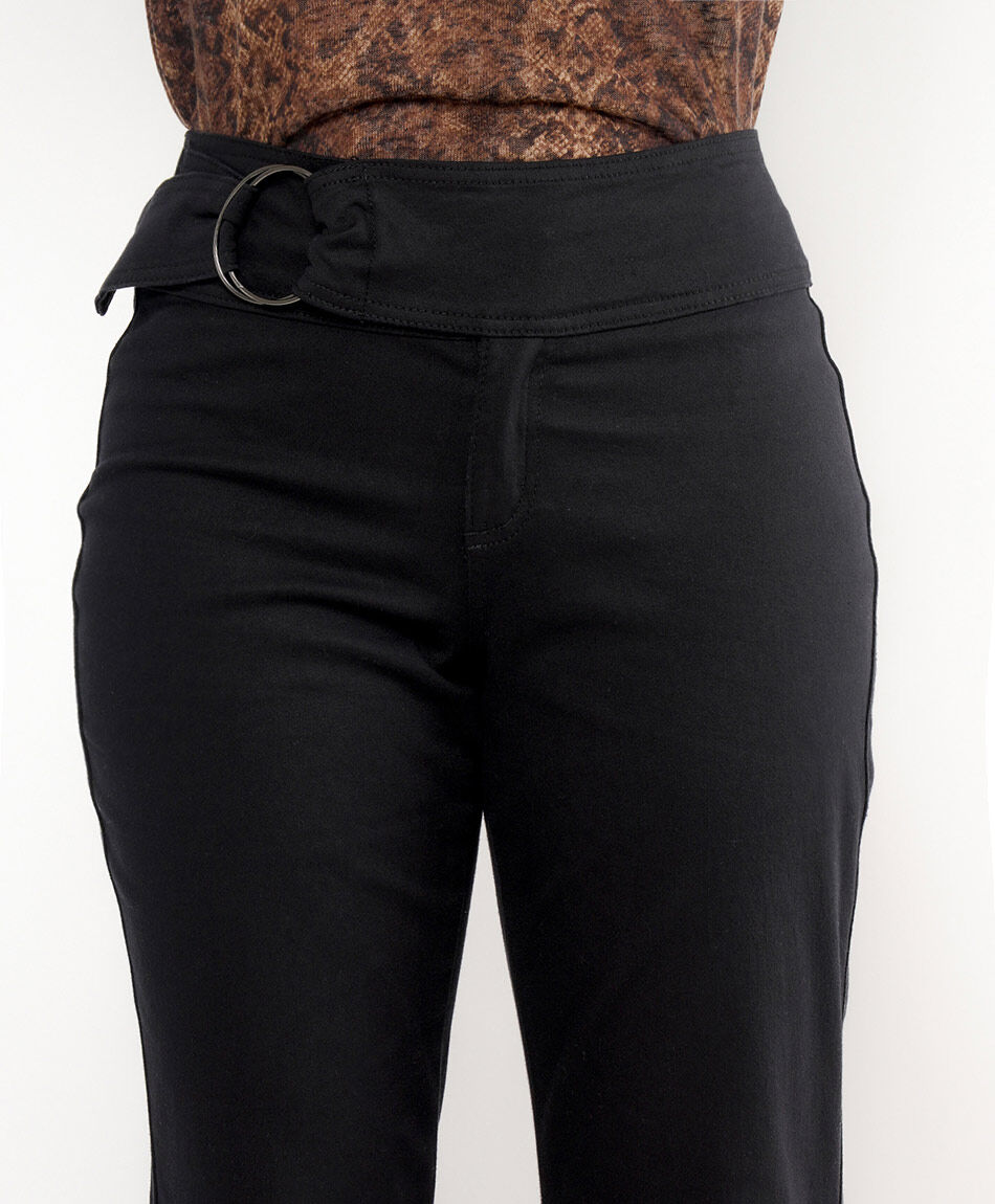 Jeans mujer cintur&oacute;n pretina flare