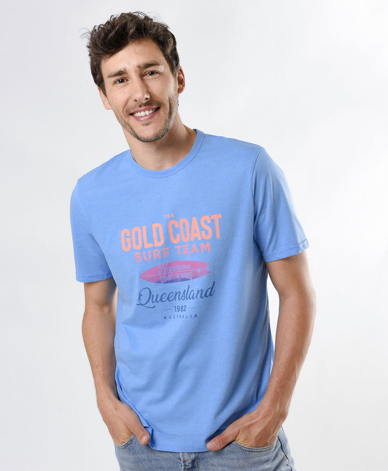 Polera hombre jaspeada surf Polera hombre jaspeada surf