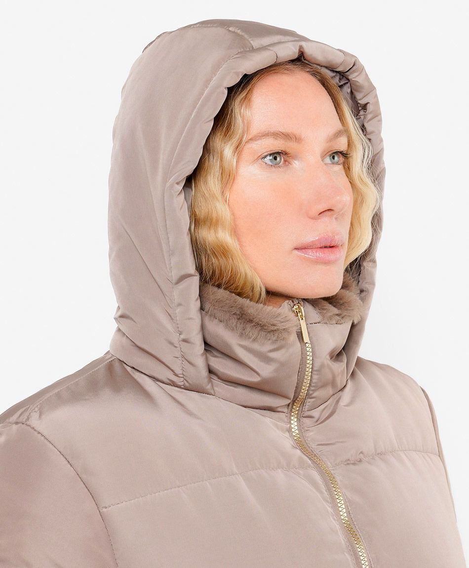Parka mujer cuello pelos