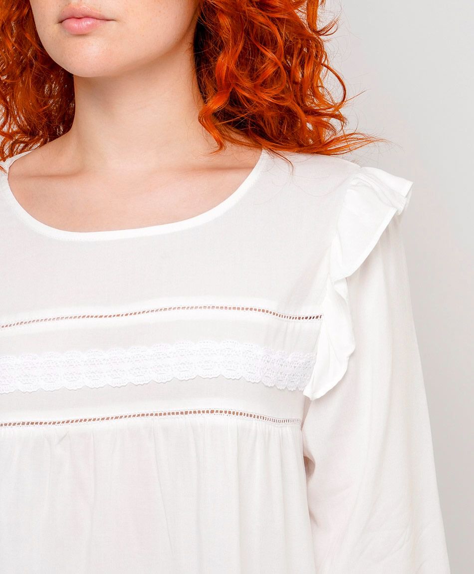 Blusa mujer vuelos laterales