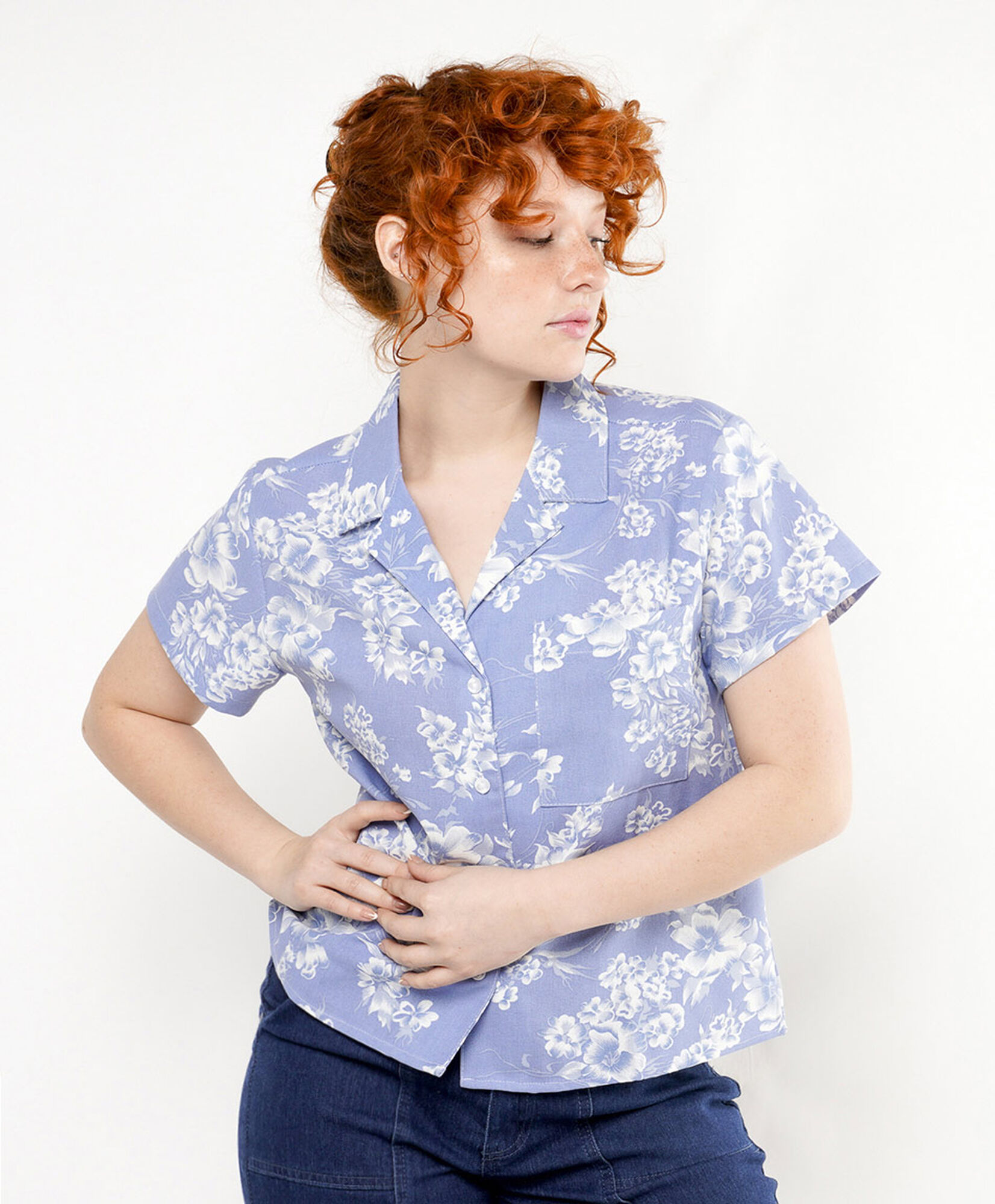 Blusa mujer lino flores Blusa mujer lino flores