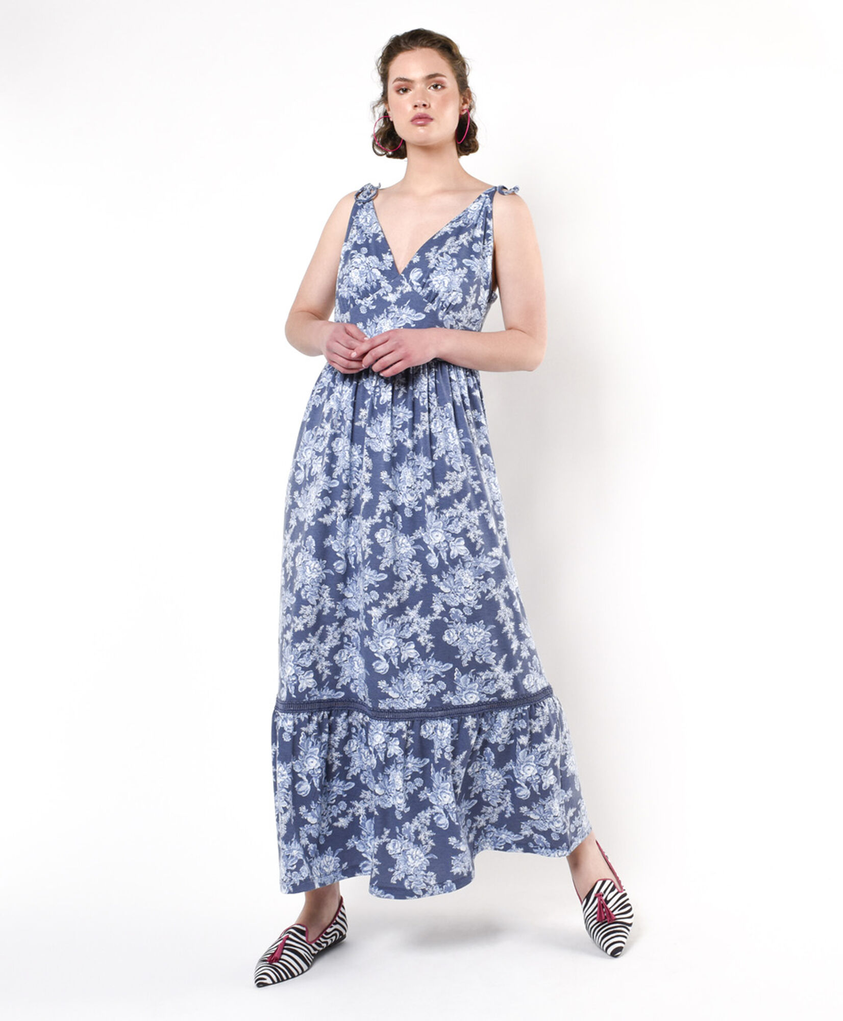 Vestido mujer floreado azul Vestido mujer floreado azul