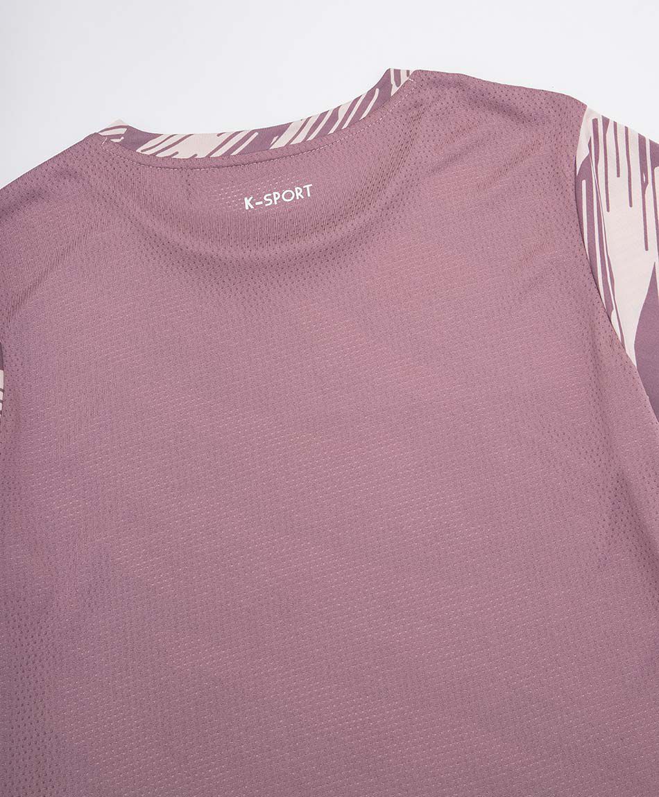 Polera deportiva mujer constrate morado