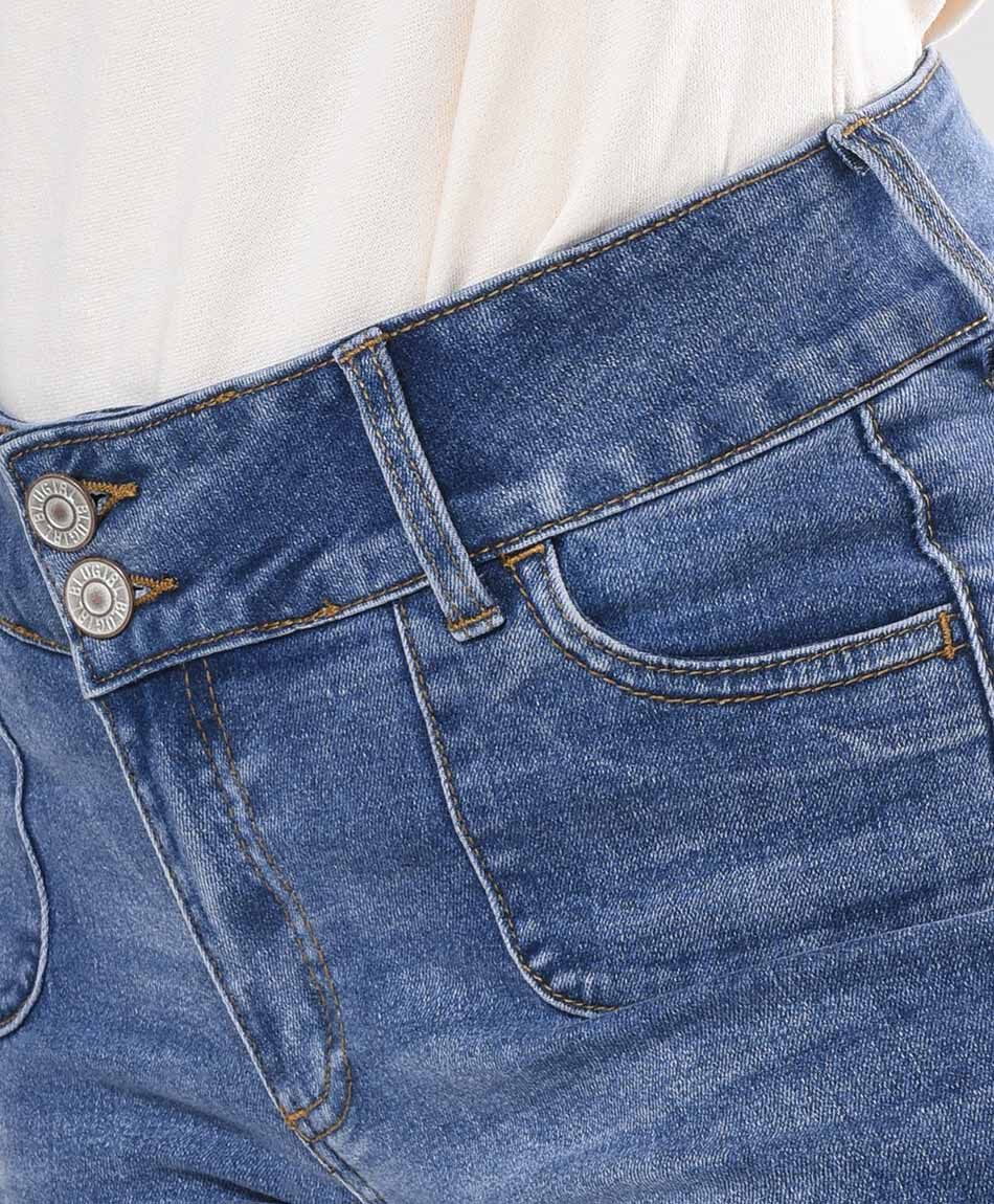 Jeans mujer desgastado flare