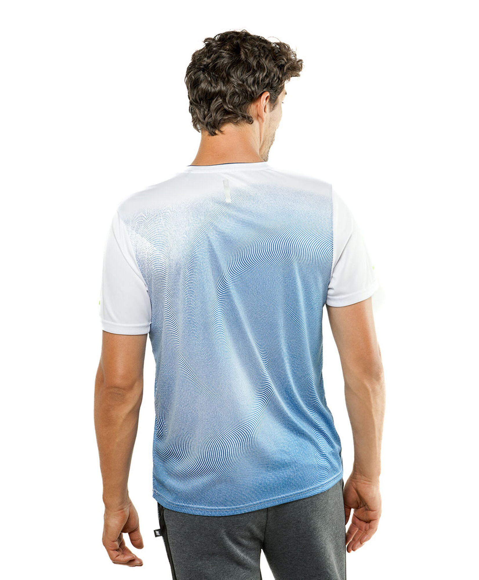 Polera deportiva hombre ondas bicolor Polera deportiva hombre ondas bicolor