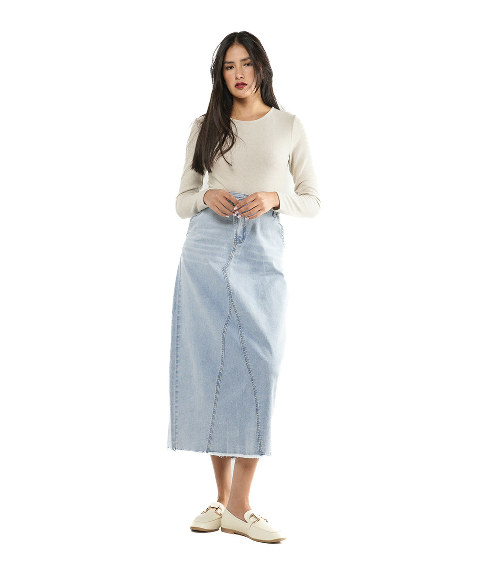 Falda mujer denim larga Falda mujer denim larga