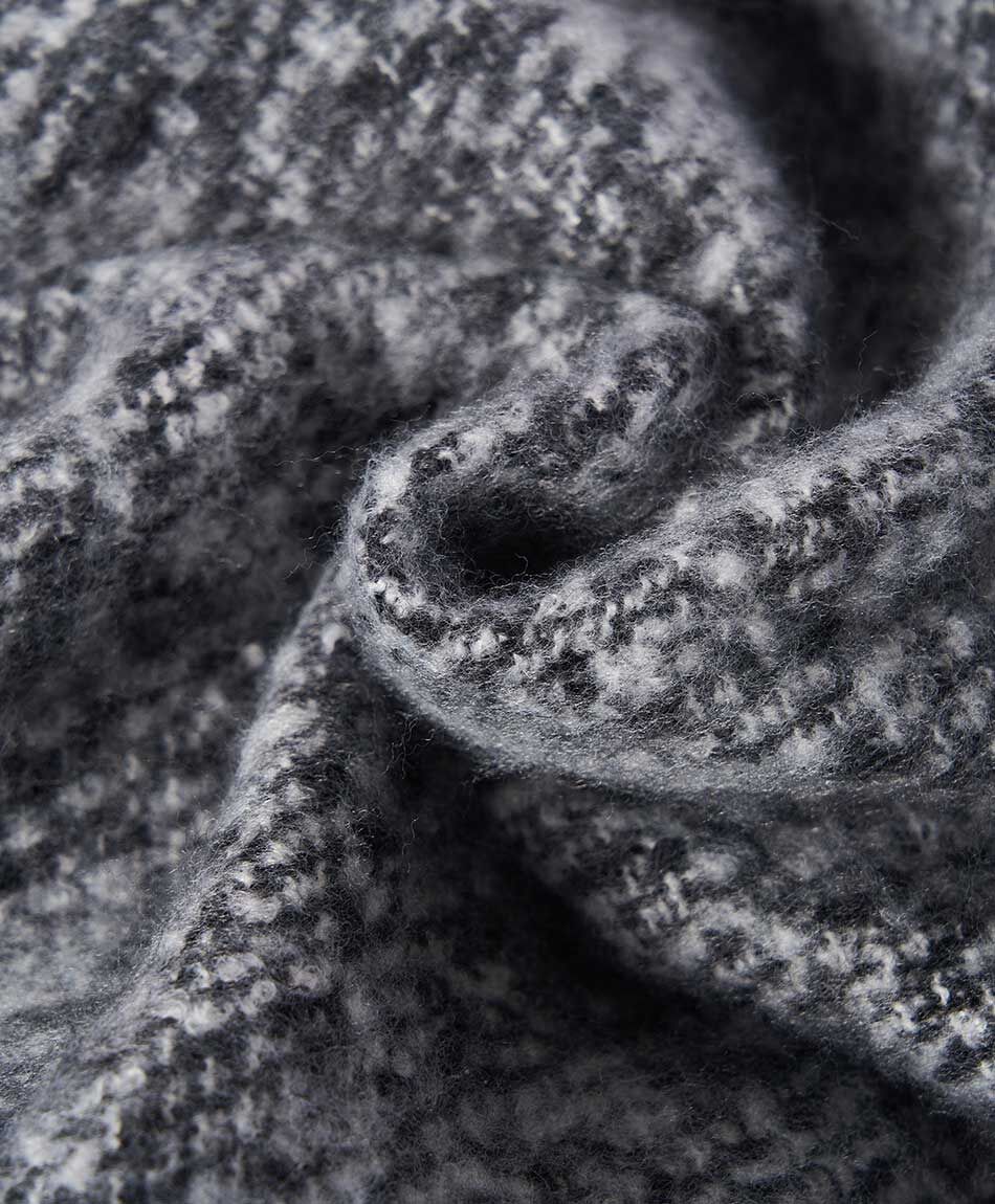 Poncho mujer dise&ntilde;o gris jaspeado