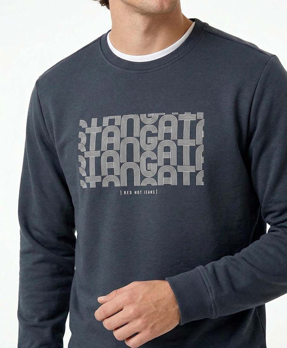 Poler&oacute;n hombre cuello redondo navy