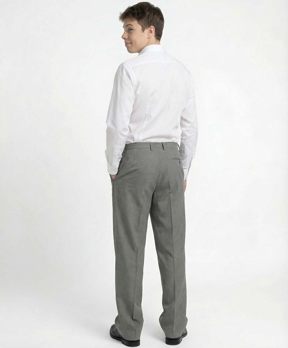 Pantal&oacute;n escolar pinza gris