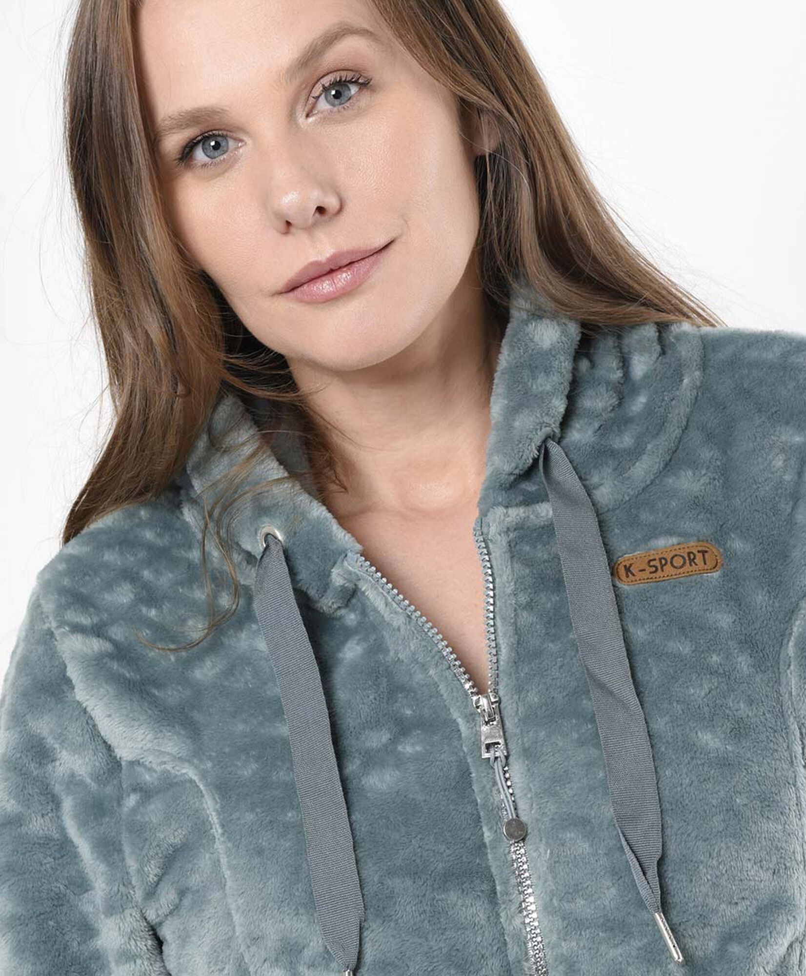 Polerón deportivo mujer plush texturas Polerón deportivo mujer plush texturas