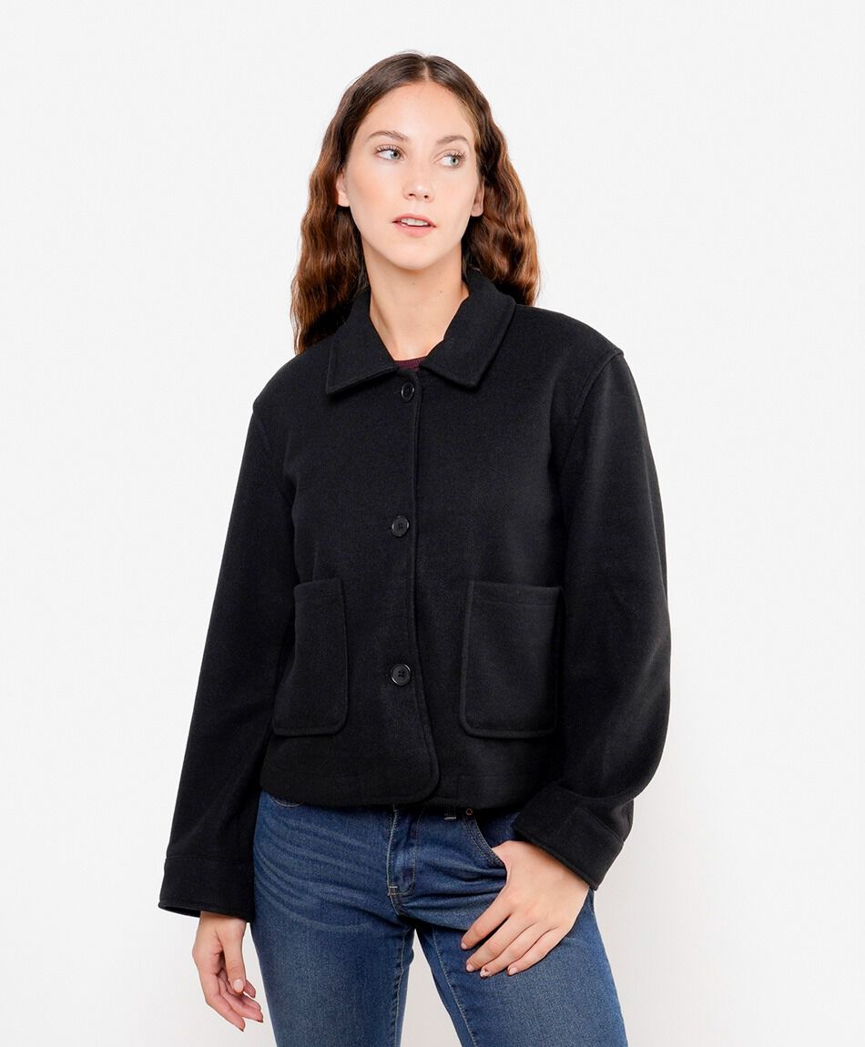 Chaqueta mujer crop bolsillos