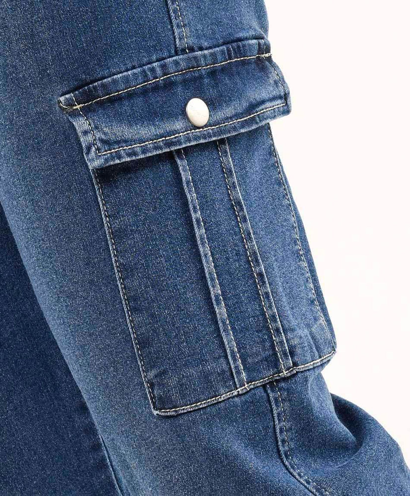 Jeans mujer cargo botón Jeans mujer cargo botón