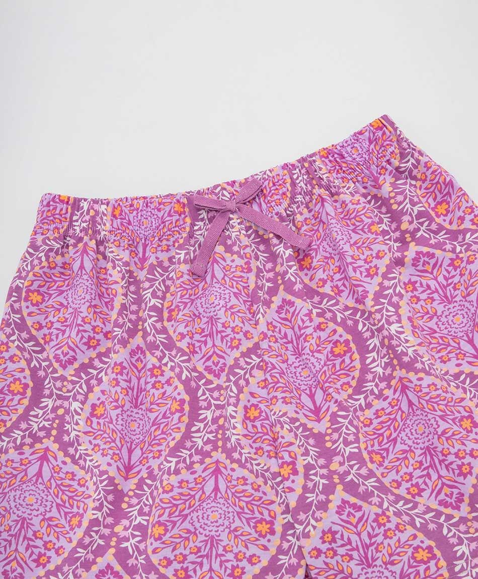 Pijama mujer short palmeras