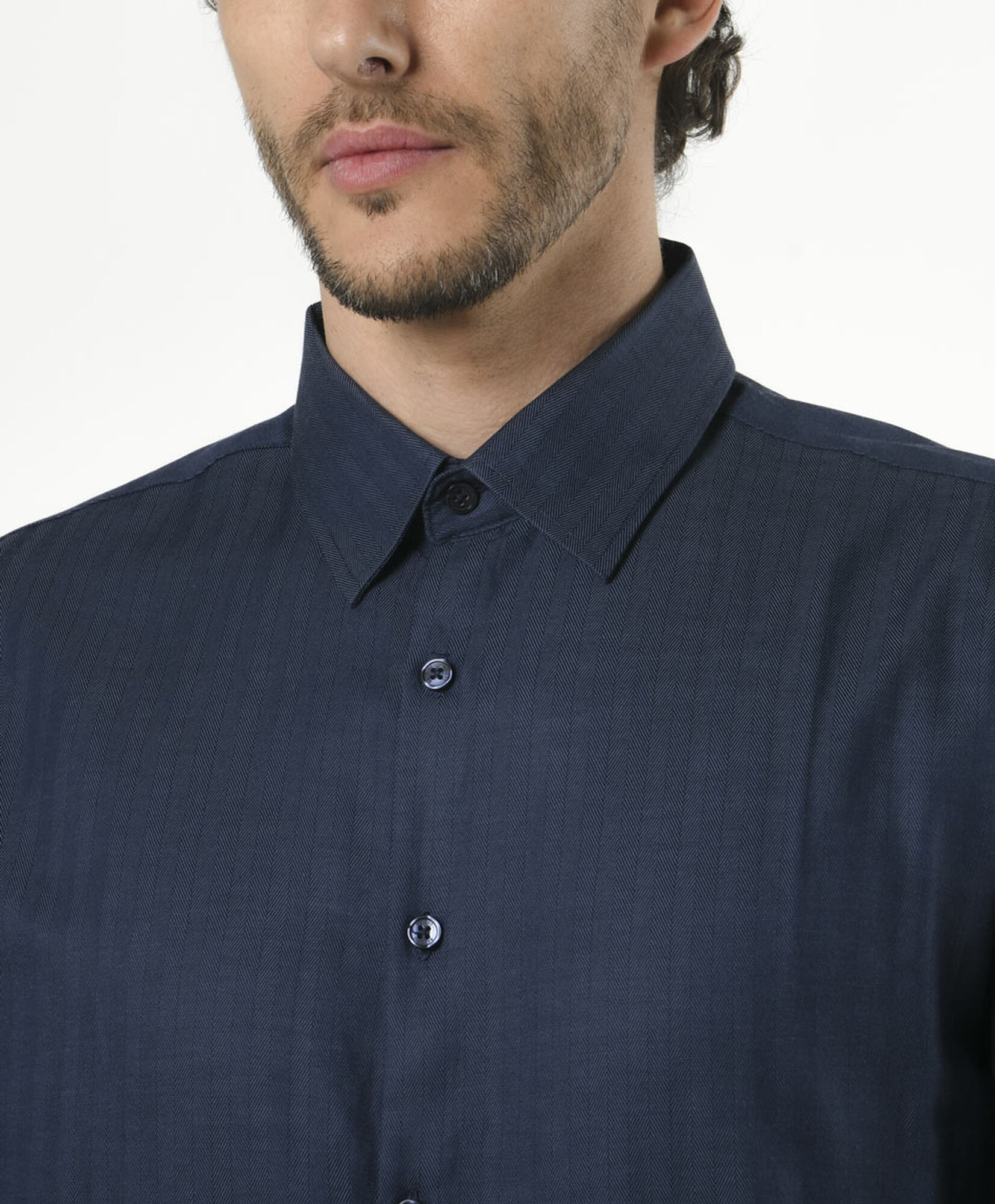 Camisa hombre textura azul Camisa hombre textura azul