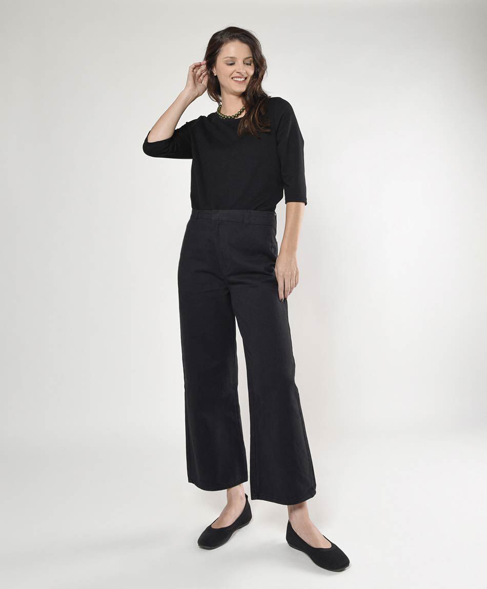 Pantal&oacute;n mujer liso wide
