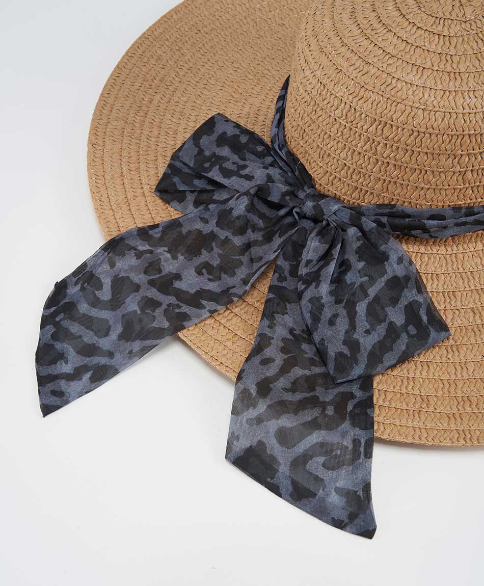 Sombrero mujer cinta animal print