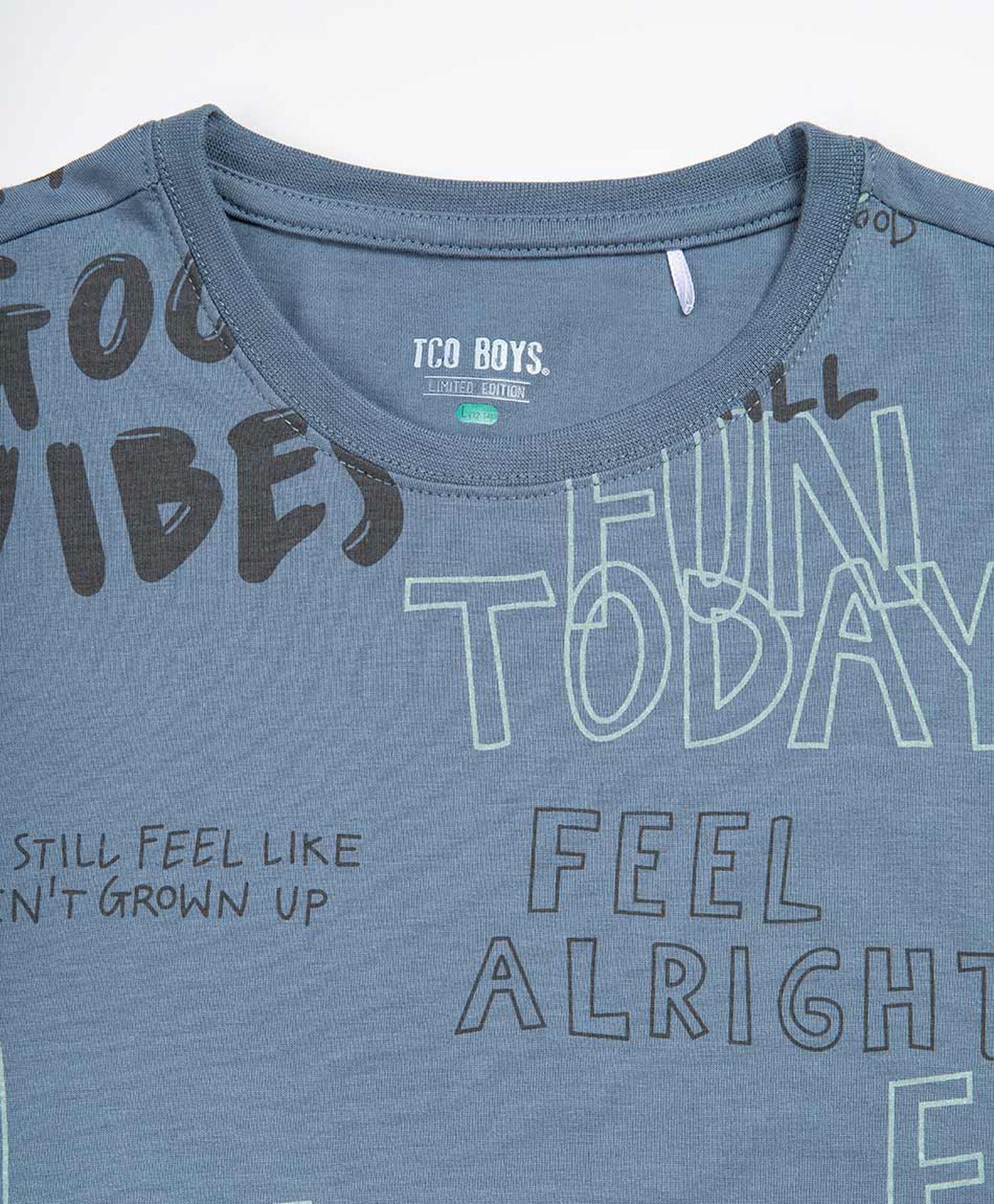 Polera niño azul good vibes Polera niño azul good vibes