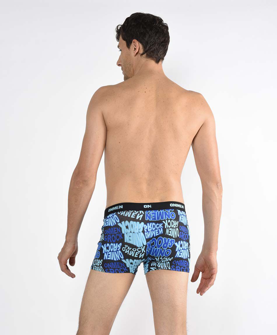 B&oacute;xer azul y negro 2 piezas