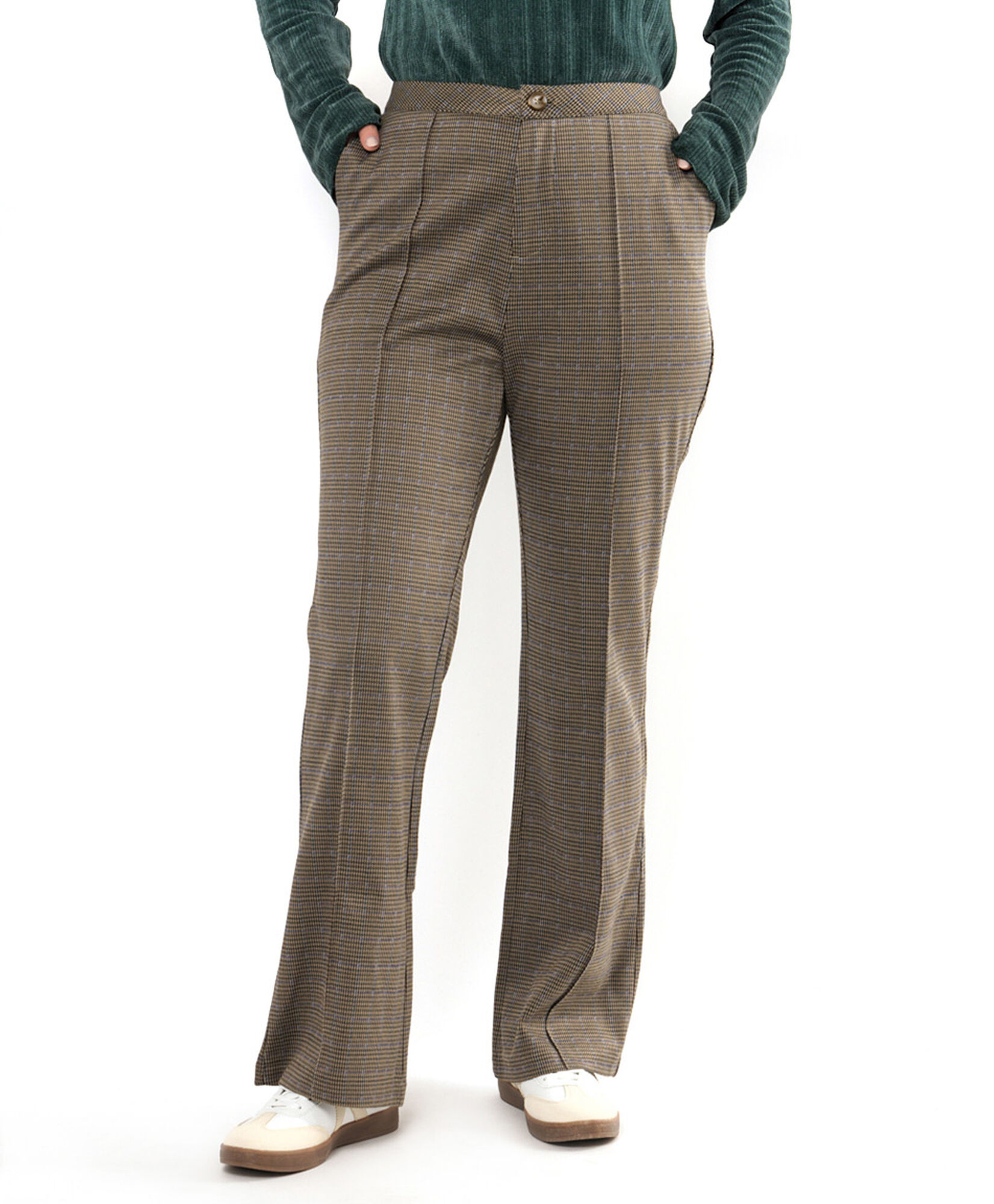Pantalón mujer escocés costura Pantalón mujer escocés costura