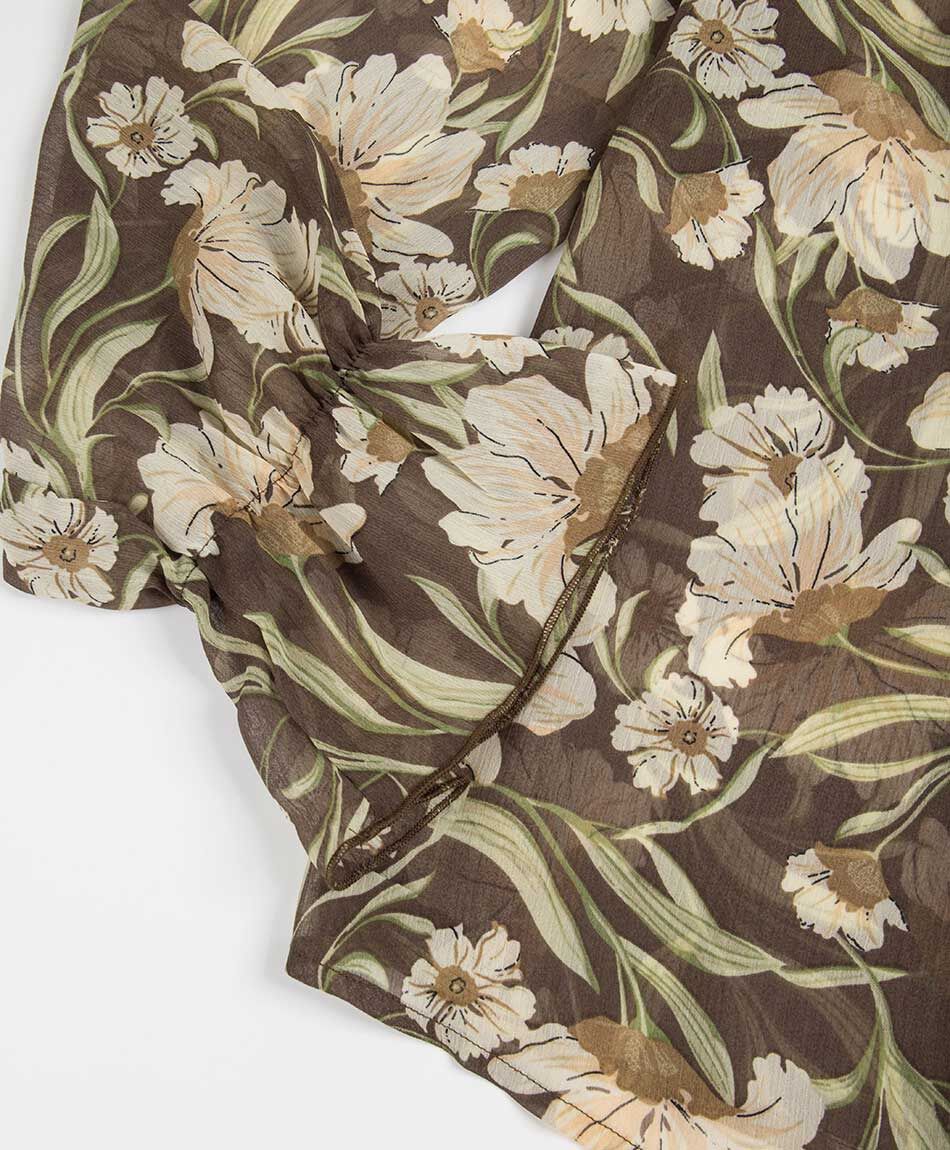 Blusa mujer chiffon flores