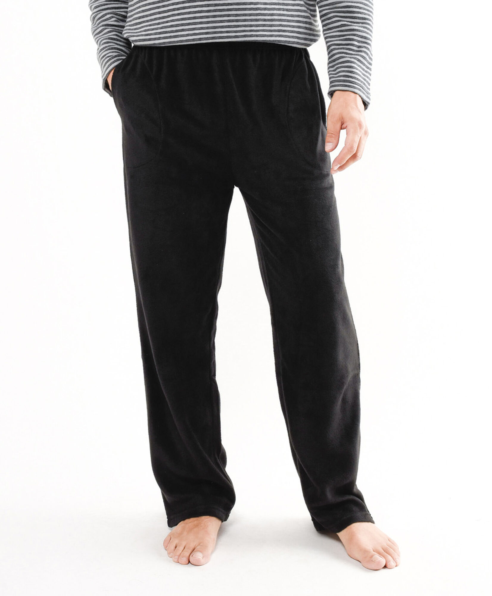Pijama hombre polar líneas gris Pijama hombre polar líneas gris