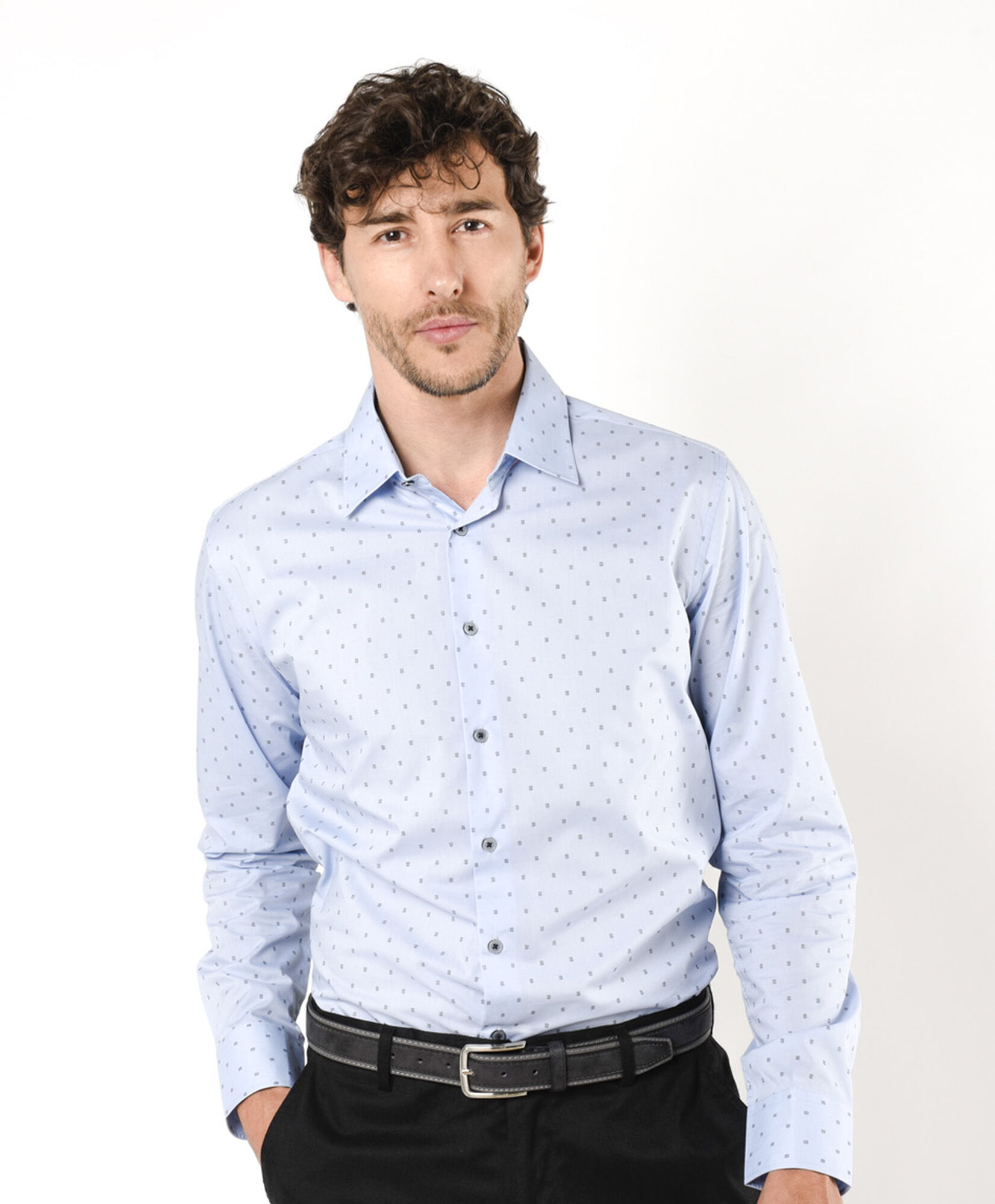 Camisa hombre mini puntos Camisa hombre mini puntos