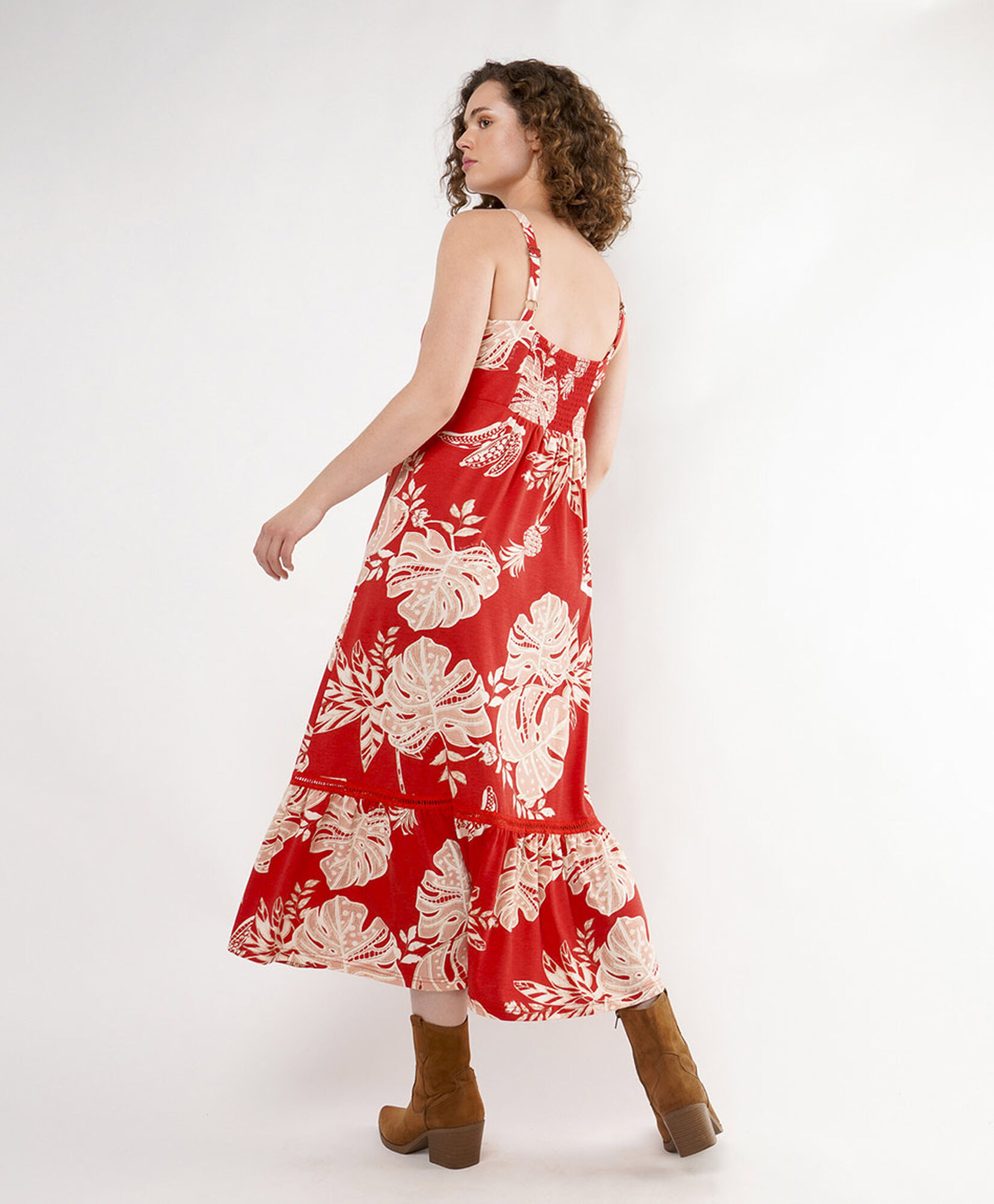 Vestido mujer floral rojo Vestido mujer floral rojo