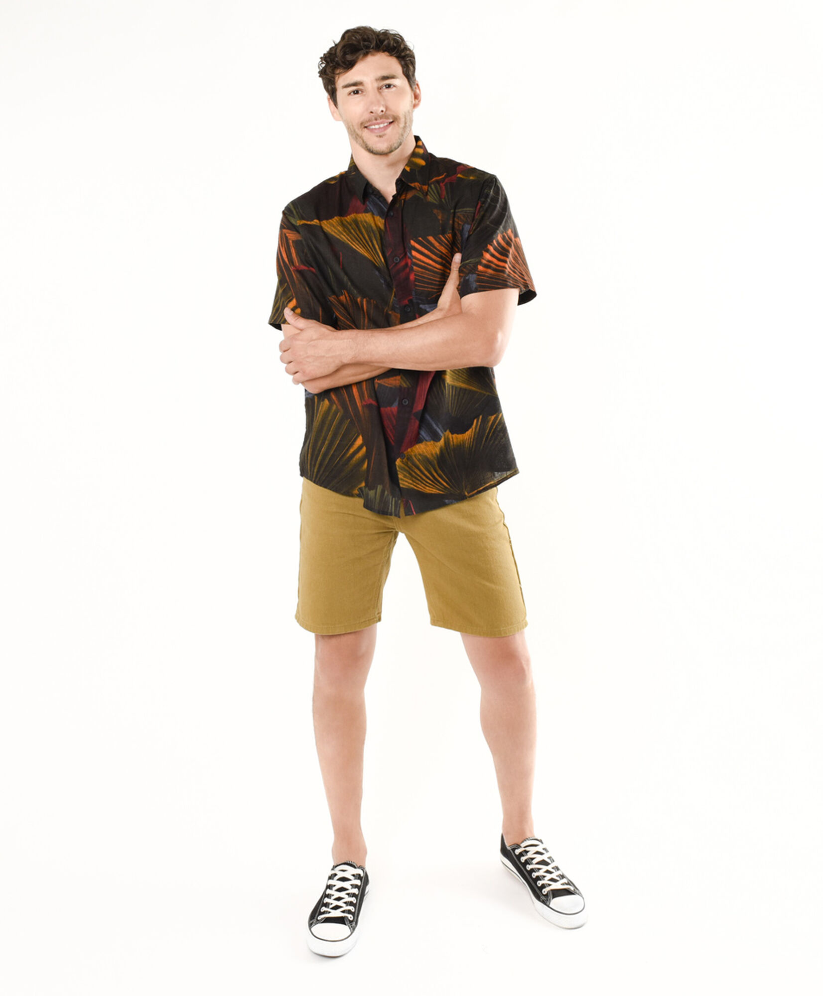 Camisa hombre hojas colores Camisa hombre hojas colores