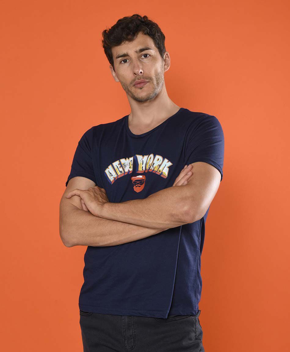 Polera manga corta cuello redondo