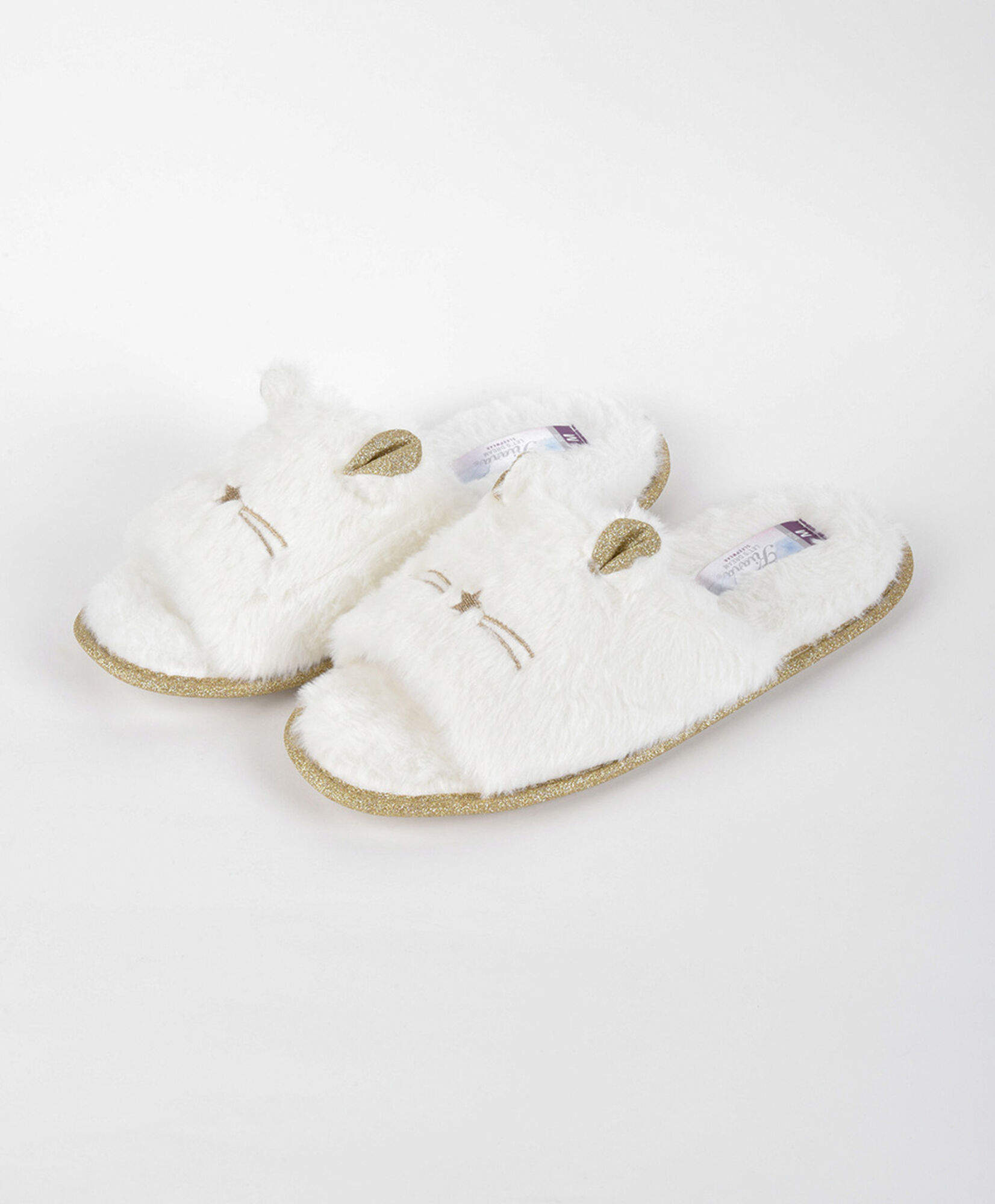 Pantufla mujer gato abierta Pantufla mujer gato abierta