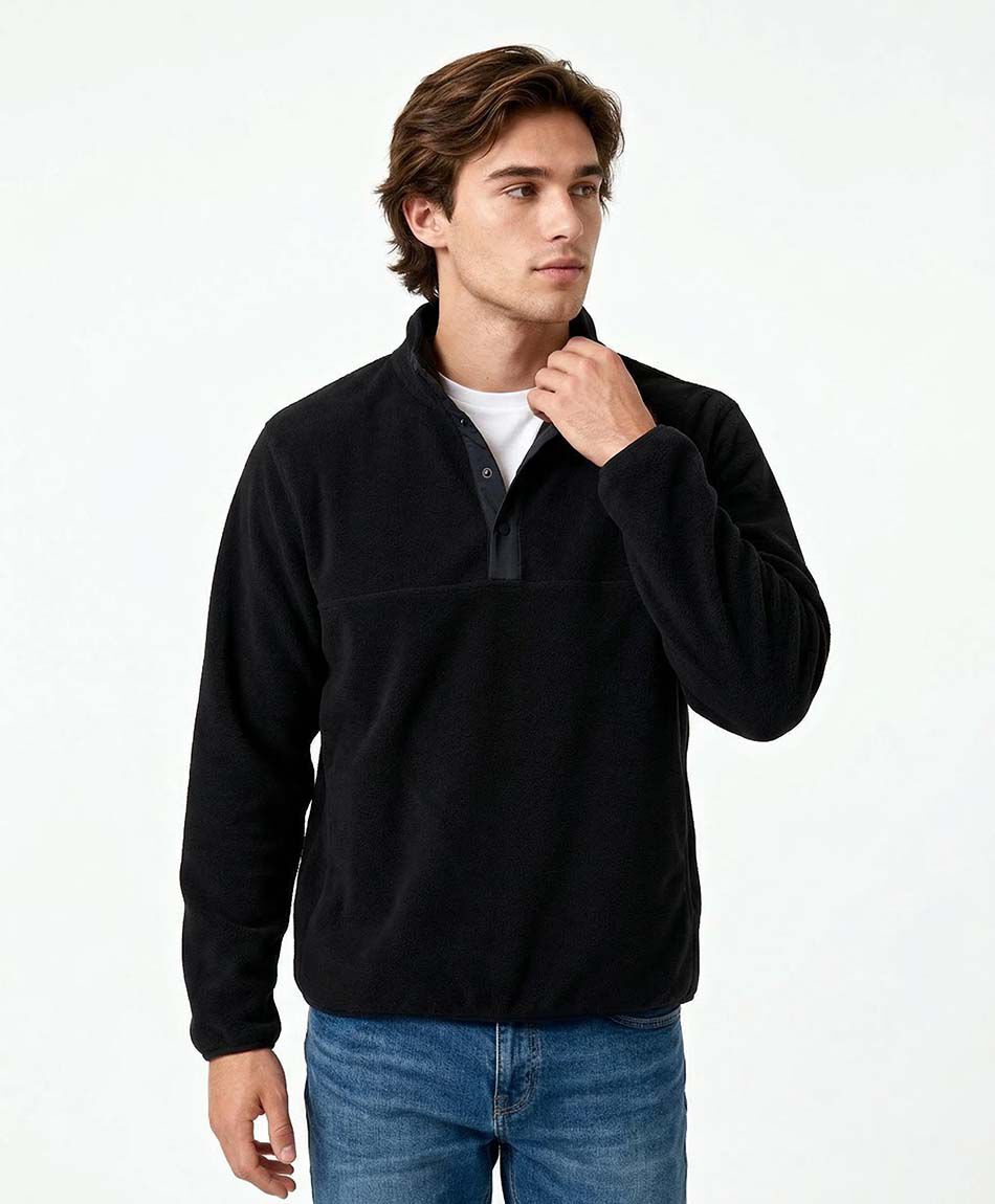 Poler&oacute;n hombre polar con botones