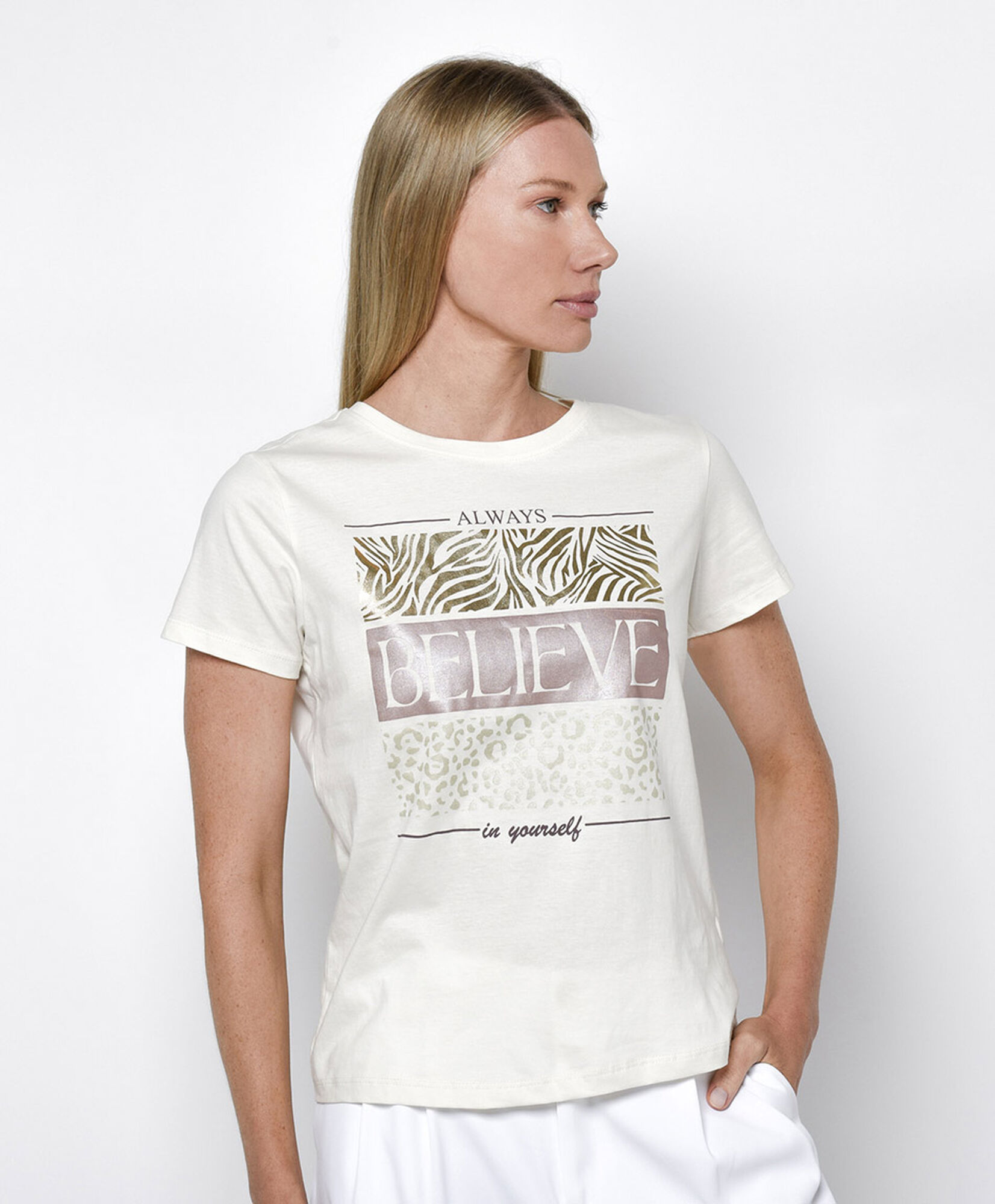 Polera mujer estampado believe Polera mujer estampado believe