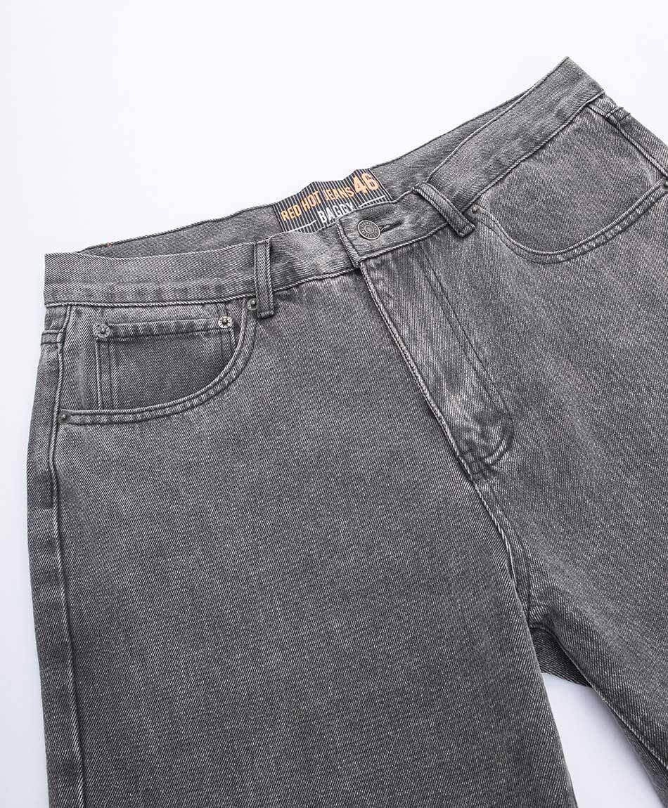 Jeans hombre gris baggy