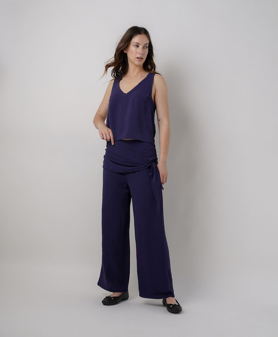 Pantal&oacute;n mujer pareo lazo