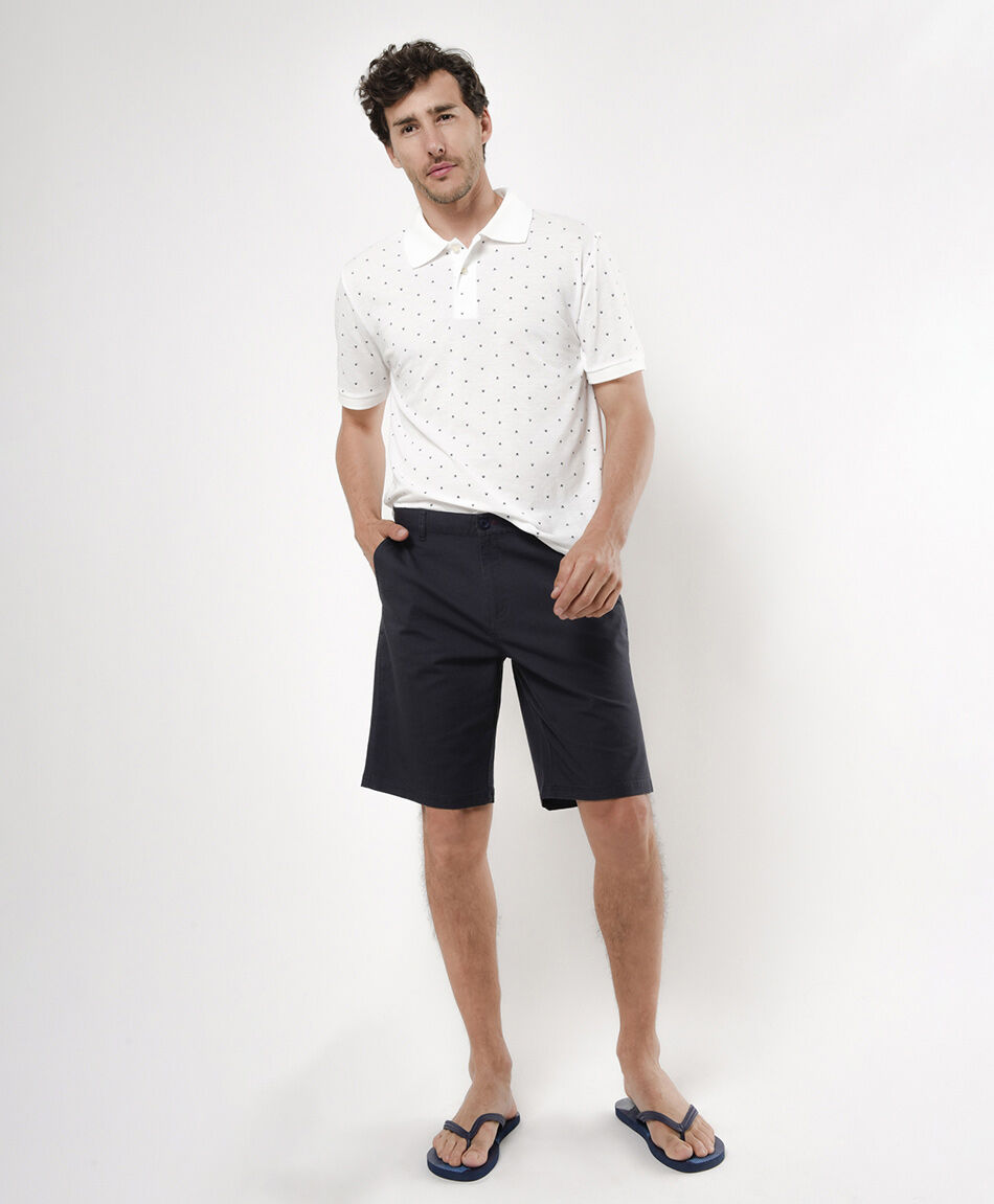 Bermuda hombre lisa negra