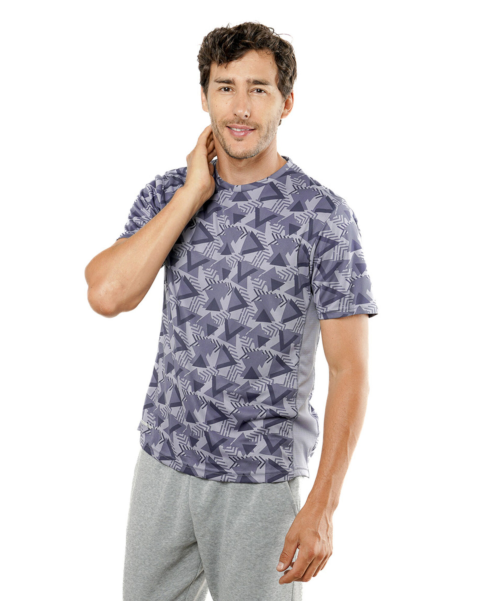 Polera deportiva hombre triángulos Polera deportiva hombre triángulos