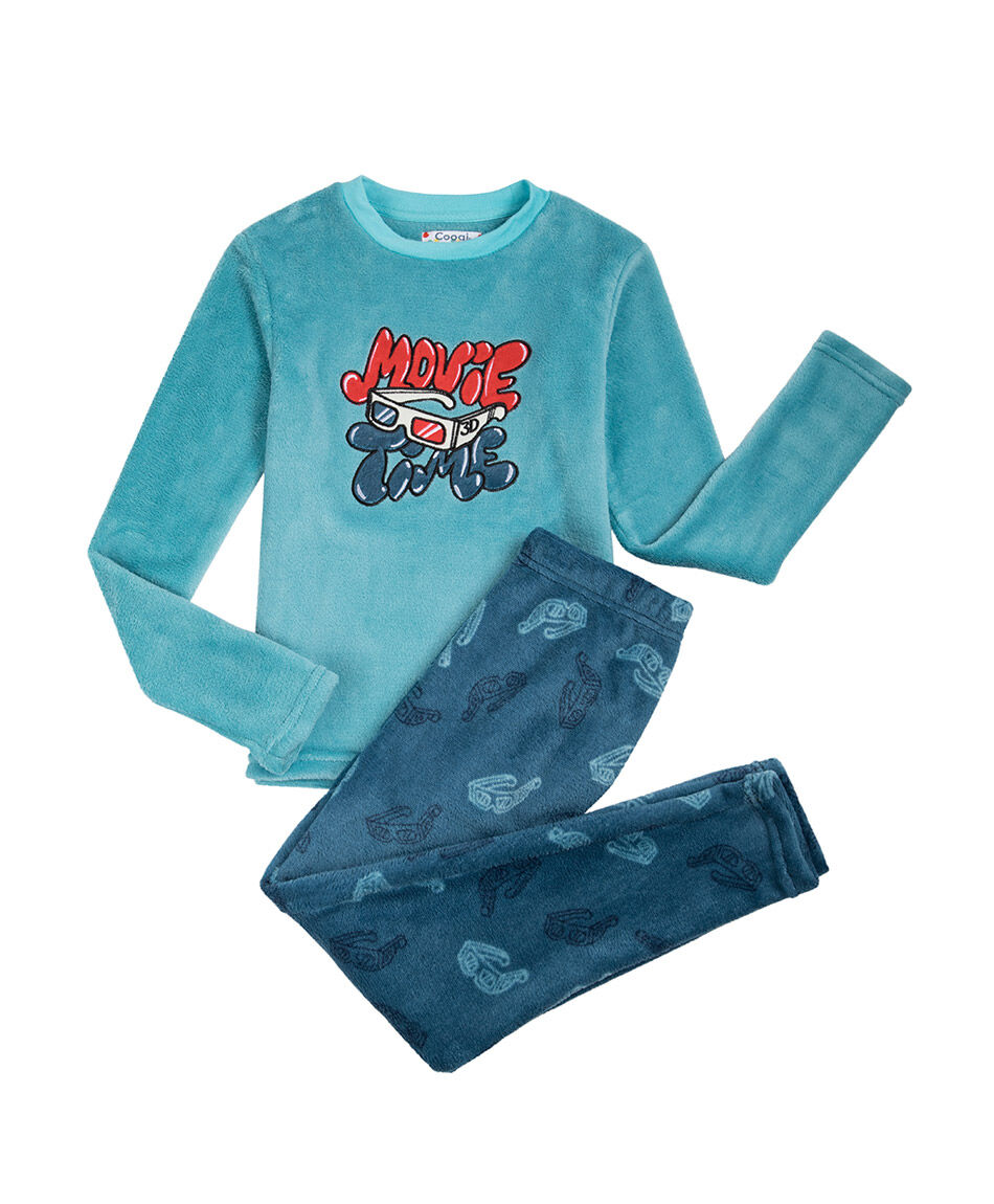 Pijama ni&ntilde;o estampado movie time