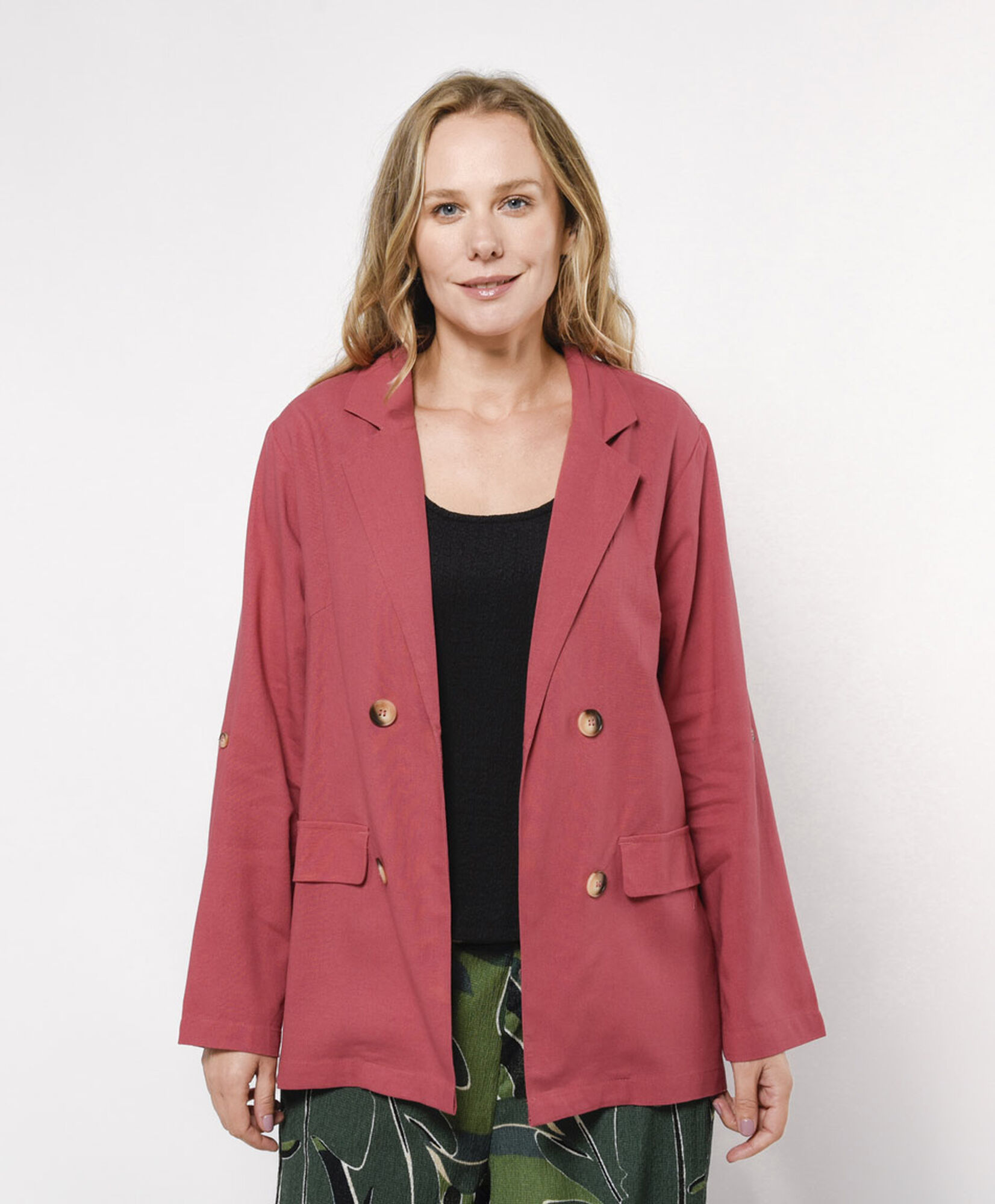 Blazer mujer lino color Blazer mujer lino color