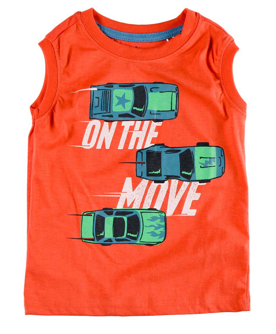 Polera sin mangas cuello redondo