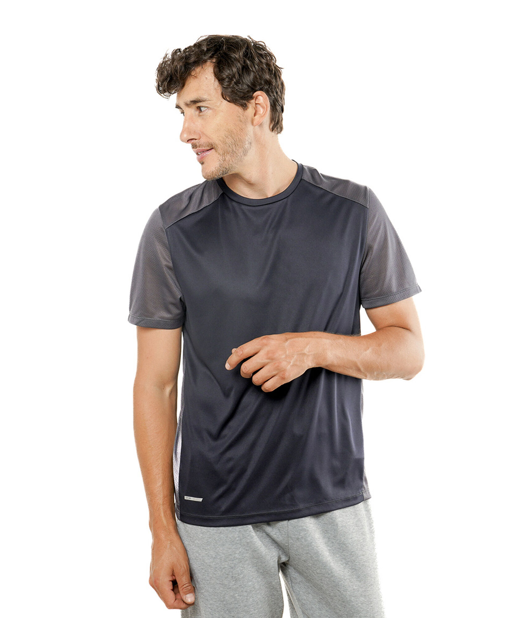 Polera deportiva hombre gris Polera deportiva hombre gris