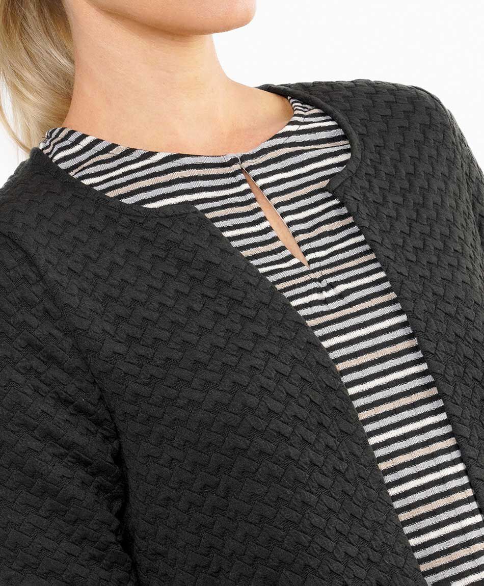 Chaqueta mujer  texturizada negra