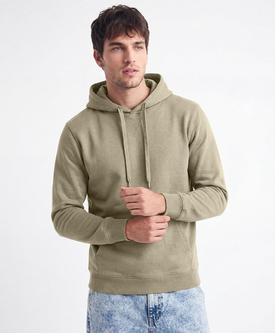 Poler&oacute;n hombre liso canguro
