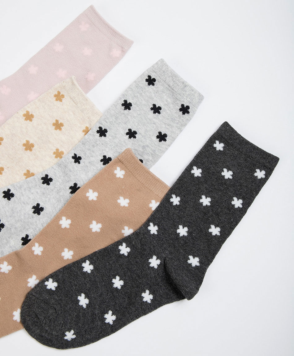 Pack 5 calcetines mujer florcitas