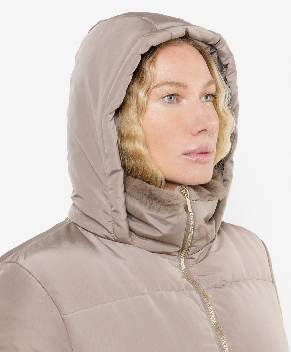 Parka mujer cuello pelos