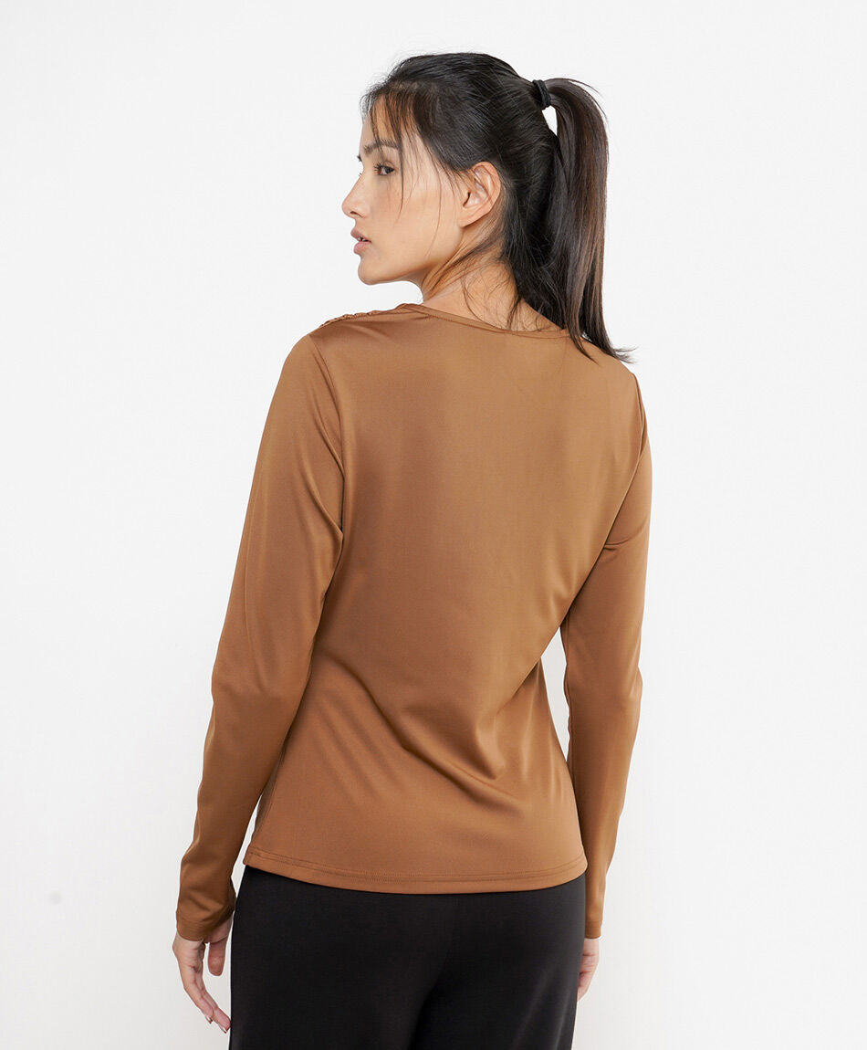 Polera mujer recogido lateral