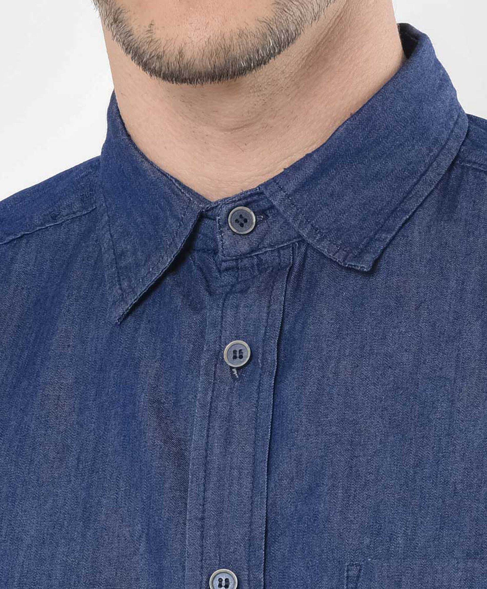 Camisa hombre denim manga larga Camisa hombre denim manga larga