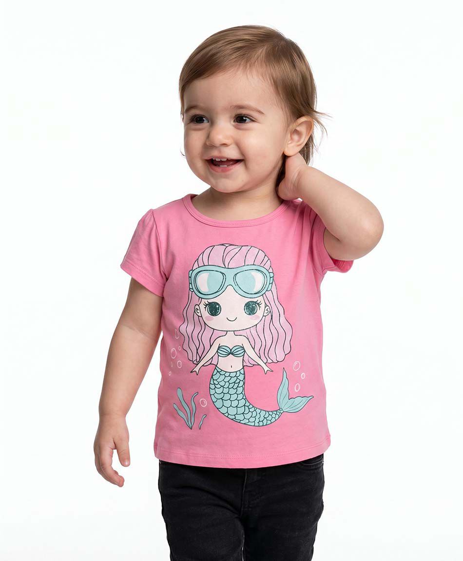 Polera beb&eacute; sirena