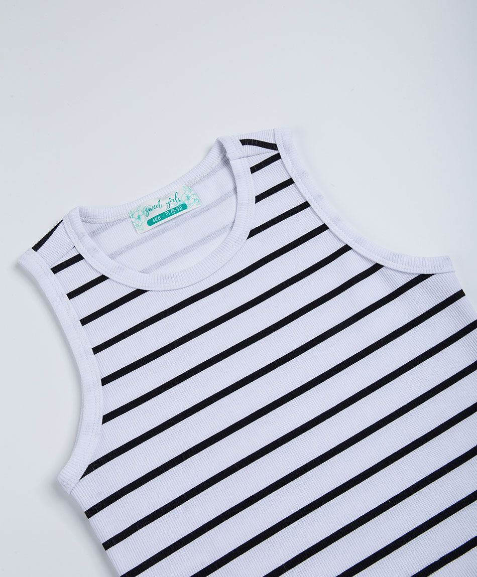 Polera ni&ntilde;a l&iacute;neas gris