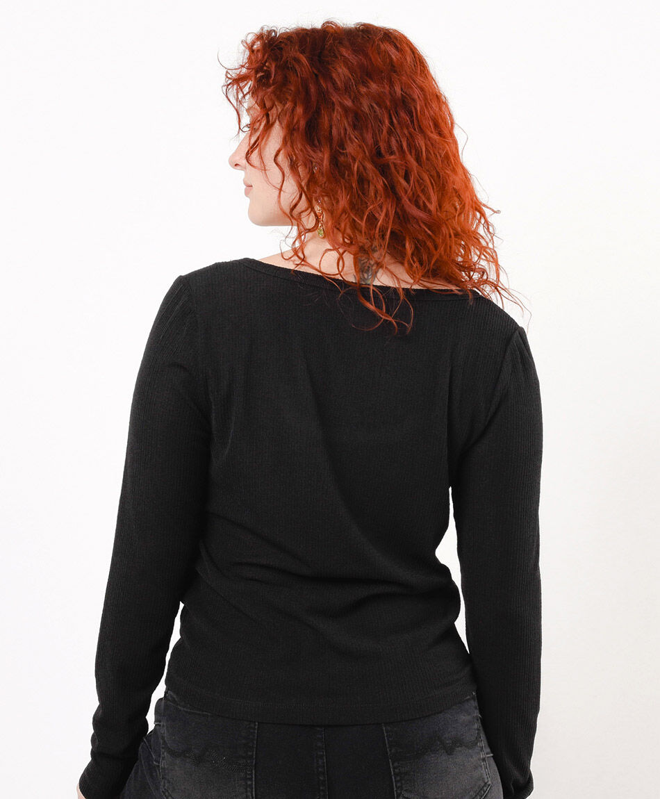 Polera mujer cuello ancho