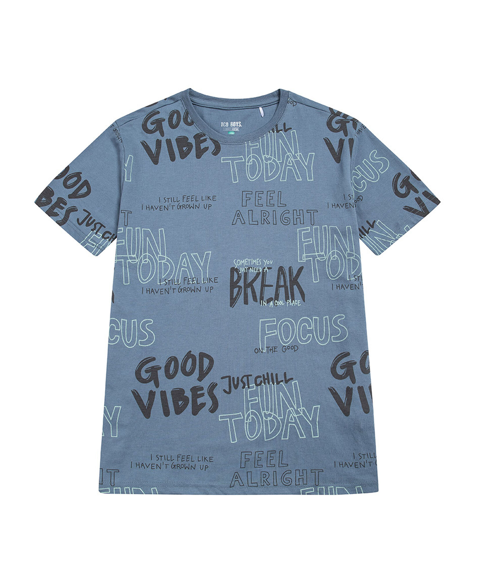 Polera niño azul good vibes Polera niño azul good vibes
